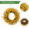 3-Pack 22-Inch Artificial Yellow Forsythia Wreaths – Faux Floral Wreaths with Grapevine Ring for Spring & Everyday Decor